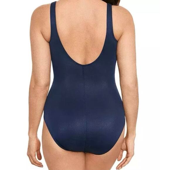MIRACLESUIT "SILVER SHORES TEMPTRESS" one piece swimsuit in Midnight, A32 - Picture 3 of 7